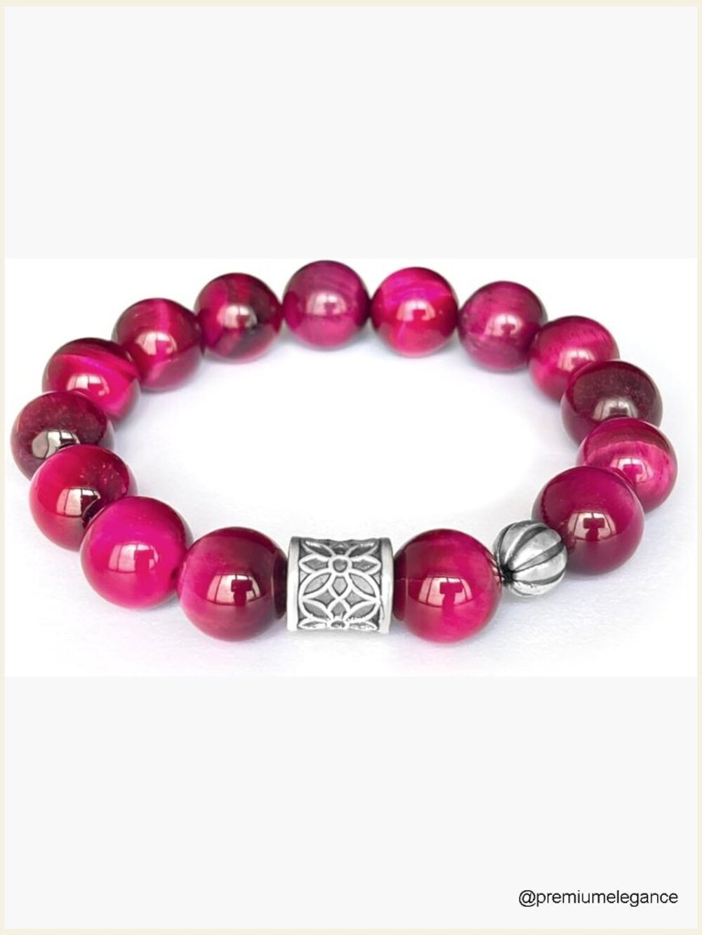 Natural Obsidian Tiger Eye Crystal Stretch Bracelet Healing Jewelry Unisex Gift